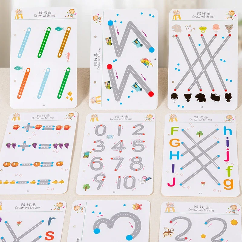 Magic Practice Copybook Montessori Pen Control Training Book Magical Tracing Workbook Reusable Children Drawing Education Books