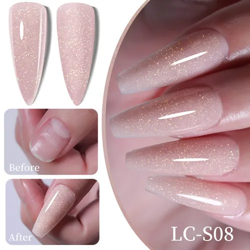 Imagen 2 del producto LILYCUTE 4 unids/set Gel de extensión de uñas 10ML blanco claro desnudo dedo rápido prolongar juego de manicura arte de uñas esmalte UV Gel de construcción