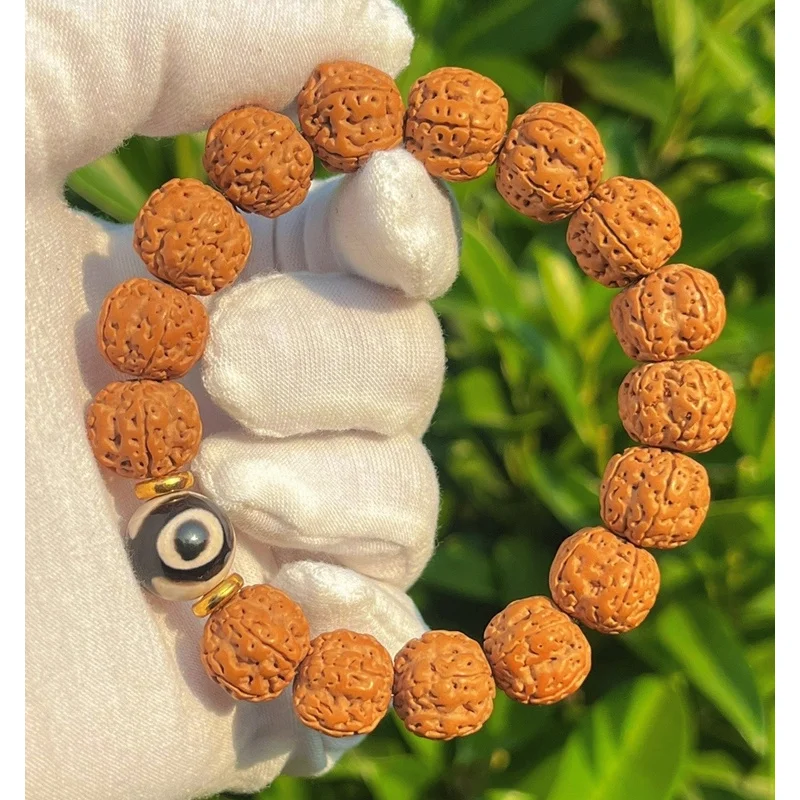 Genuine Goods Little Pipal Tree Seeds Bracelet Men's King of Trees Corpulent Walnut Seed Collectables-Autogra