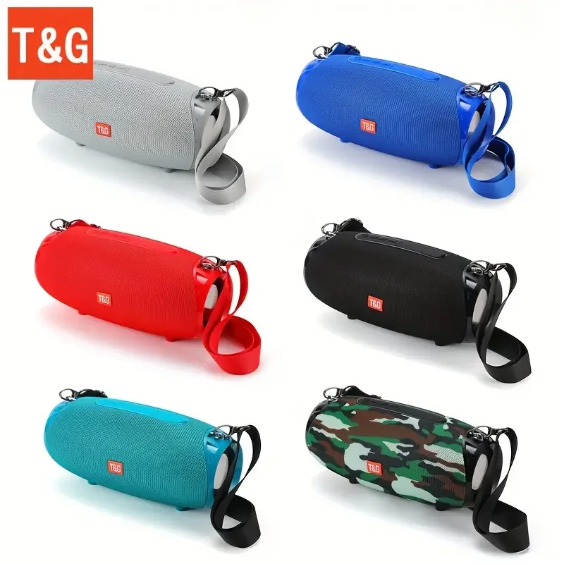 TG534-Haut-parleur stéréo portable sans fil, haut-parleurs pour touristes, appel mains libres TWS, FM, carte TF, disque U, téléphone portable allergique