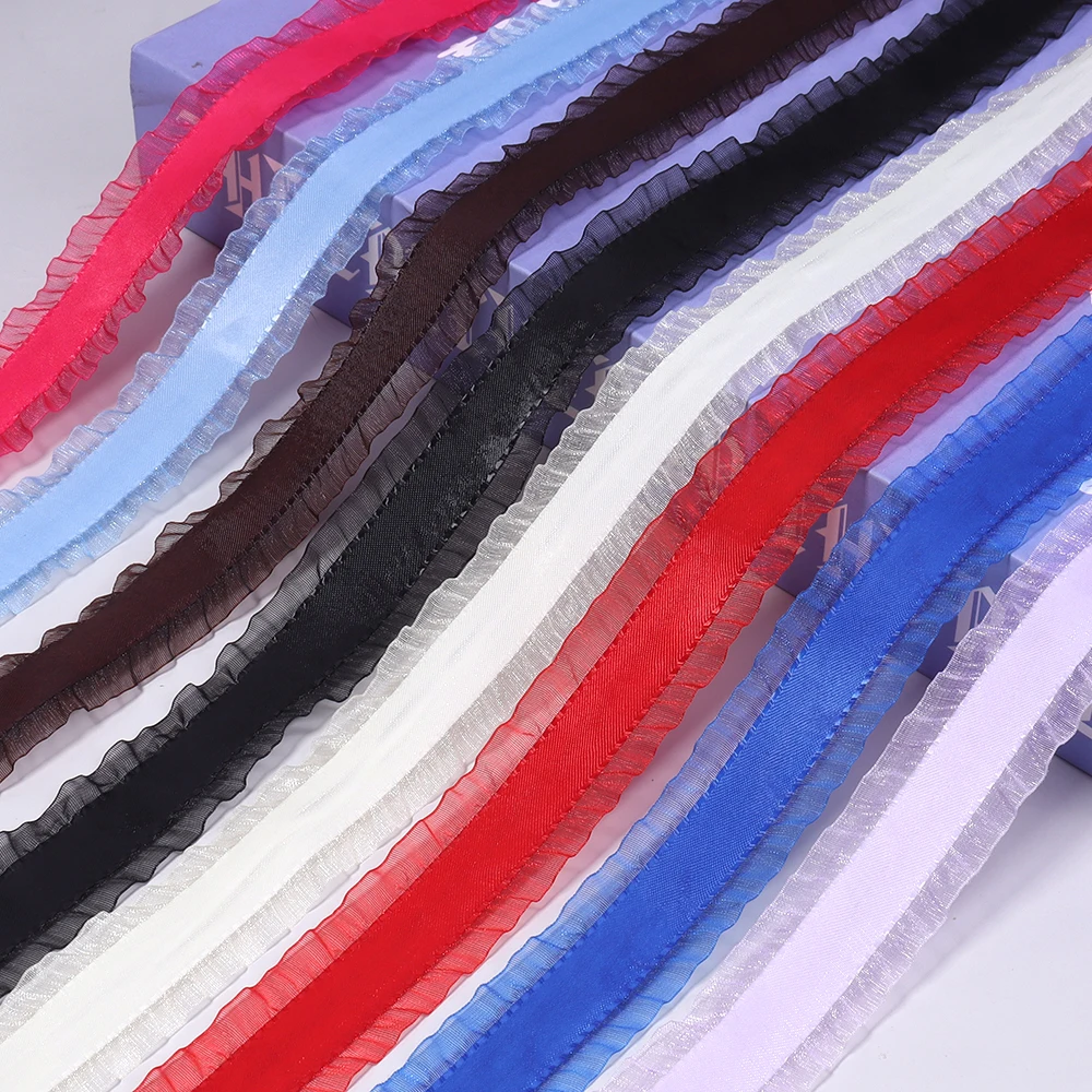 5 Yards 2,5 cm Rock Rand Band Süße Polyester Lotus Blatt Spitze Band Für Hochzeit Party Weihnachten DIY Geschenke Verpackung dekoration