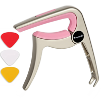 Guitar Capo 3 in 1 Zinc Metal Capo For Acoustic And Electric Guitars With Pick Holder And 3 Picks For Guitar Ukulele Mandolin