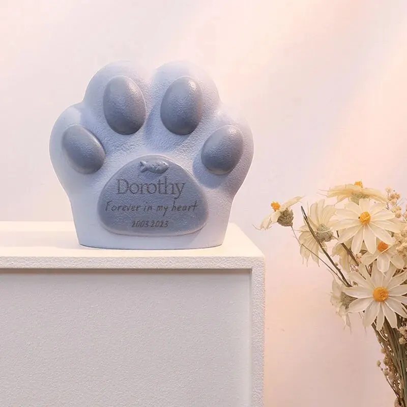 Adornos de urna de resina para bebé, suministros para mascotas, caja de ataúd funerario de animales para perros, accesorios de decoración conmemorativa decorativa