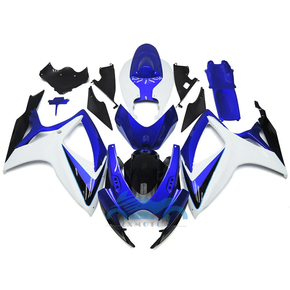 

Free Custom Injection Fairings kit For Suzuki GSXR600 2006 Blue White Motorcycle fairing GSX-R750 06 07 GSXR750 2006 2007 K6