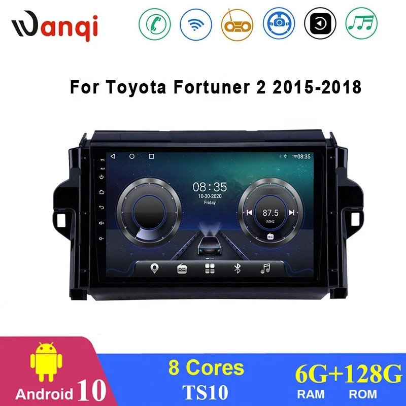 4G+64G IPS 6+128G DSP CARPLAY For Toyota Fortuner 2 2015-2018 Car Radio Multimedia Video Player Navigation GPS Android 10