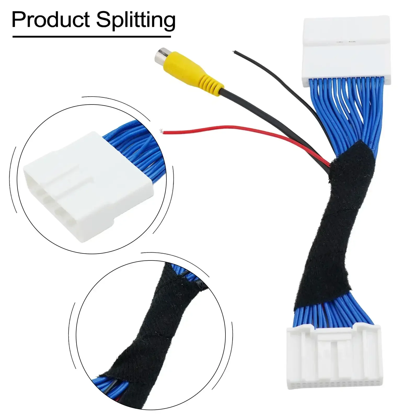 32 Pin Reversing Adapter 32 Pin Adapter Cable For Car Rear View DC12V Voltage Easy To Use No Deformation Quick Installation