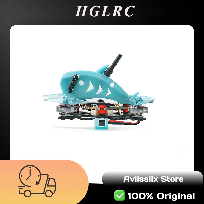 

FPV-дрон HGLRC Drashark 1.6" Toothpick с контроллером полета 1S 5A AIO, видеопередатчиком 200 мВт и моторами 21000KV