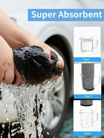 Dark gray car microfiber towel, oversized strong absorbent car wash cloth, high-efficiency cleaning wipe cloth