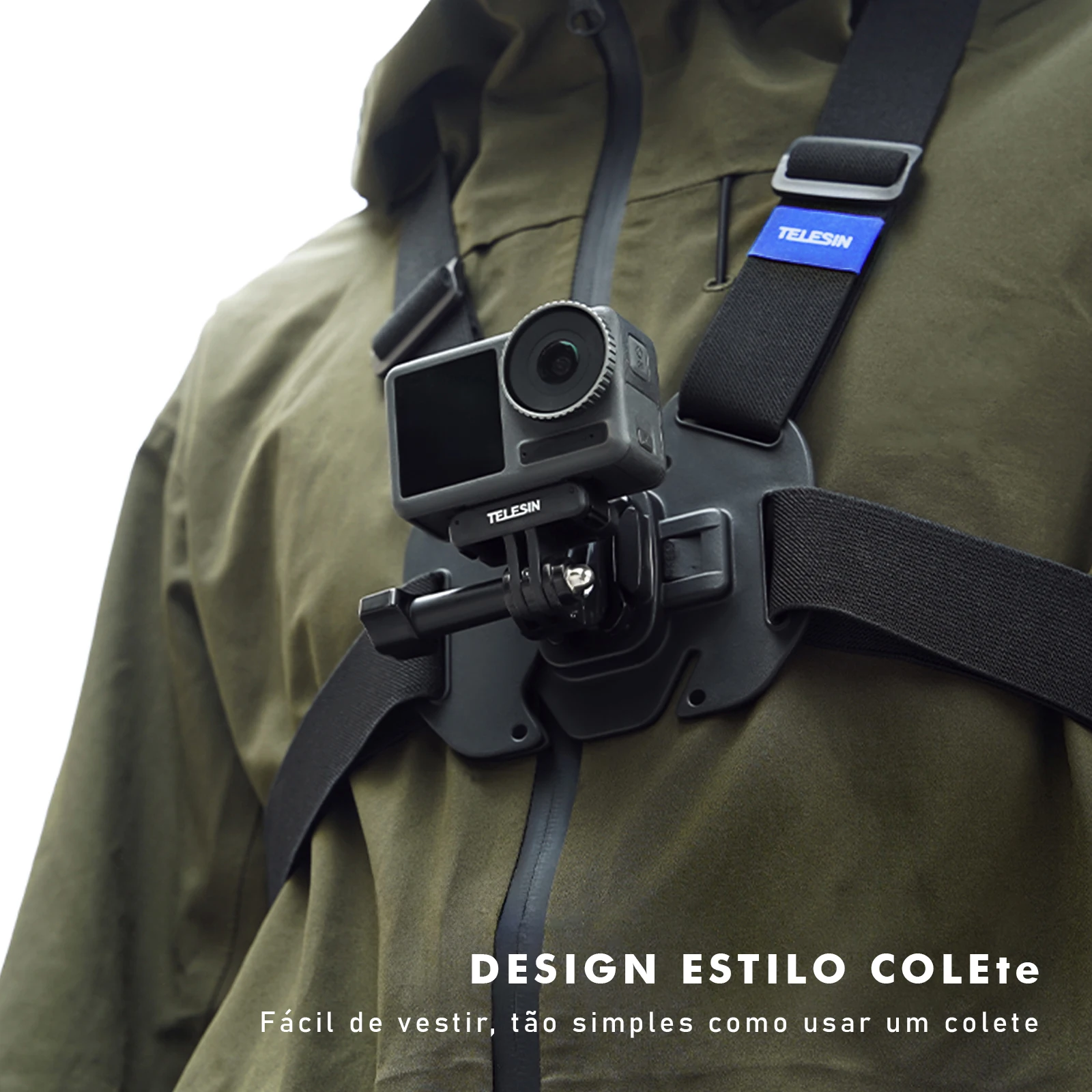 Gopro، سترة صدر لكاميرا GoPro/Sports - تسجيل POV ثابت، مقاس سريع ومتوافق مع Hero/DJI/Insta360 #3