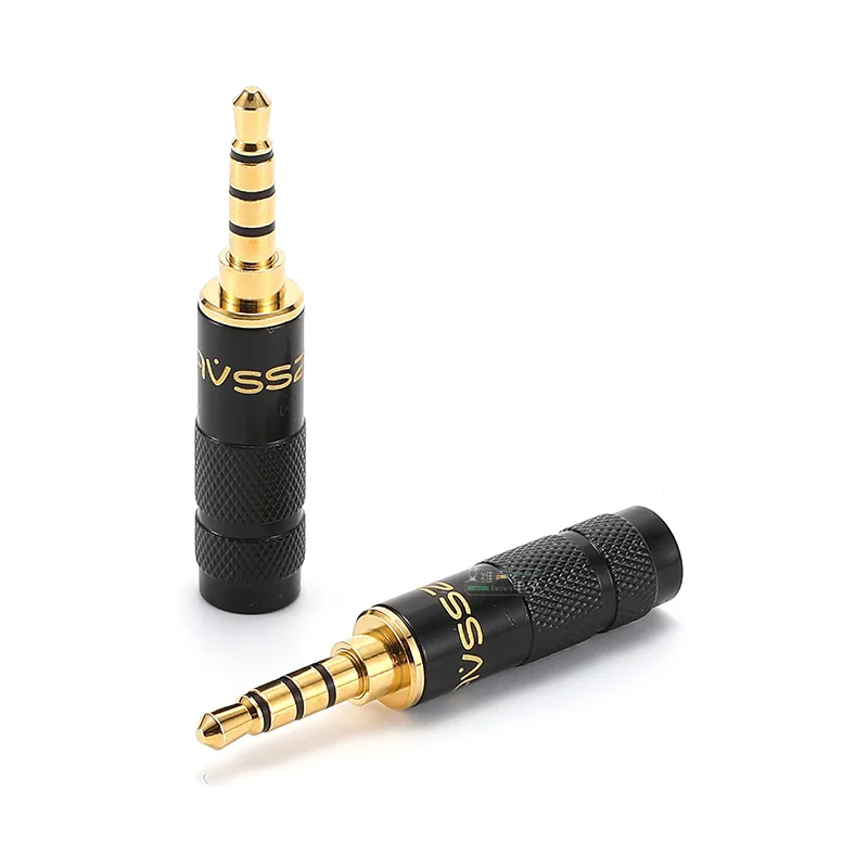 AVSSZ High-end Jack 3.5mm Stereo Headphone Audio Extension Cable Plug Gold-plated Dual-channel 3 4 5 Poles 4.4mm Balanced Plug