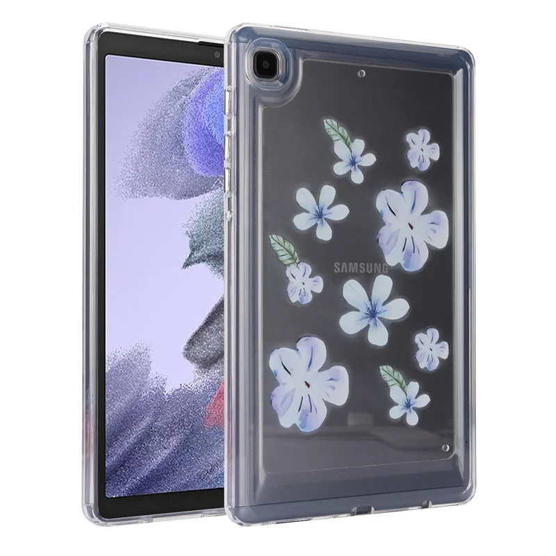 

For Samsung Galaxy Tab A7 Case SM-T500 T505 10.4inch Soft TPU Shockproof Back Cover Oil Painting Flowers Protective Shell+Gift