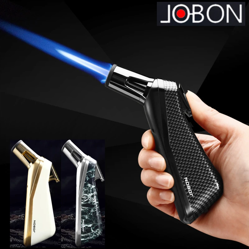 

JOBON Windproof High Temperature High Power Lighter Metal Inflatable 360 ° Inverted Safety Lock Ignition Outdoor Cigar Lighter