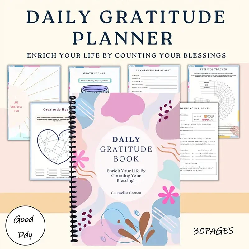 Gratitude Diary Book For Therapists Daily Guidance & Therapy Office Decor, Perfect For Emotional Learning & Coping Skills