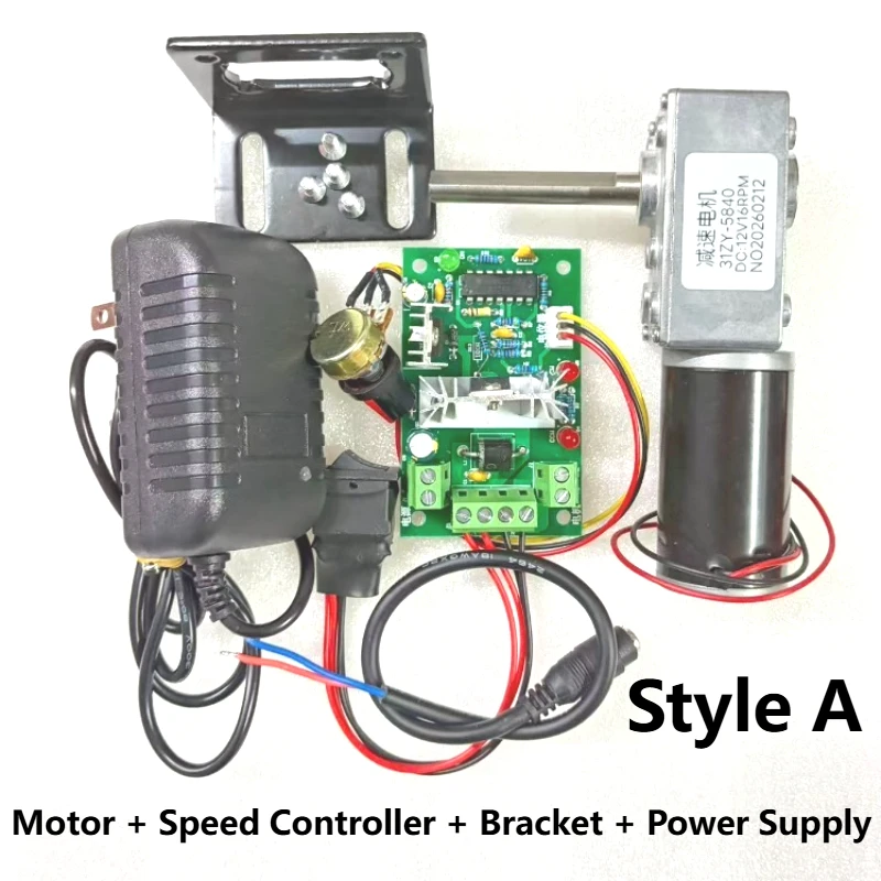 DC24V 12V Powerful Torque Gearmotor Turbo Worm Geared Motor 51mm D-Shaft High Power Reversed Low Speed 70kg.cm Worm Gear Motor