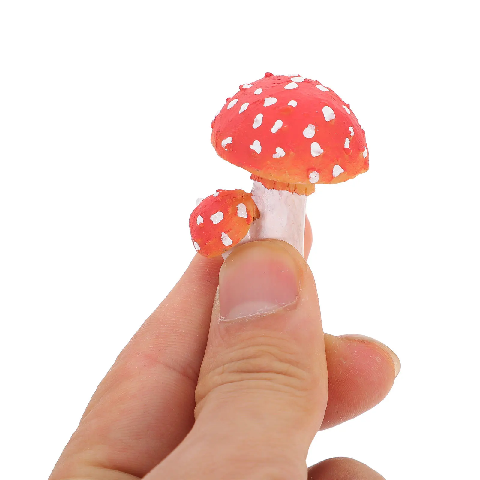

4Pcs Resin Mushroom Sculptures Miniature Decorations DIY Room Decor Small Bonsai Micro Landscape Garden Accents