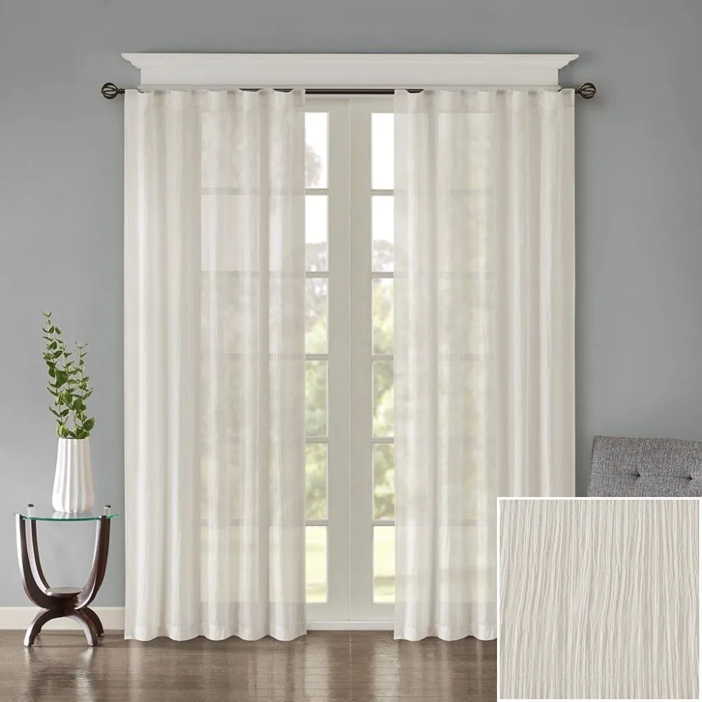 

Solid Crushed Curtain Panel Pair(2 Pcs Window Panels)Solid Crushed Curtain Panel Pair