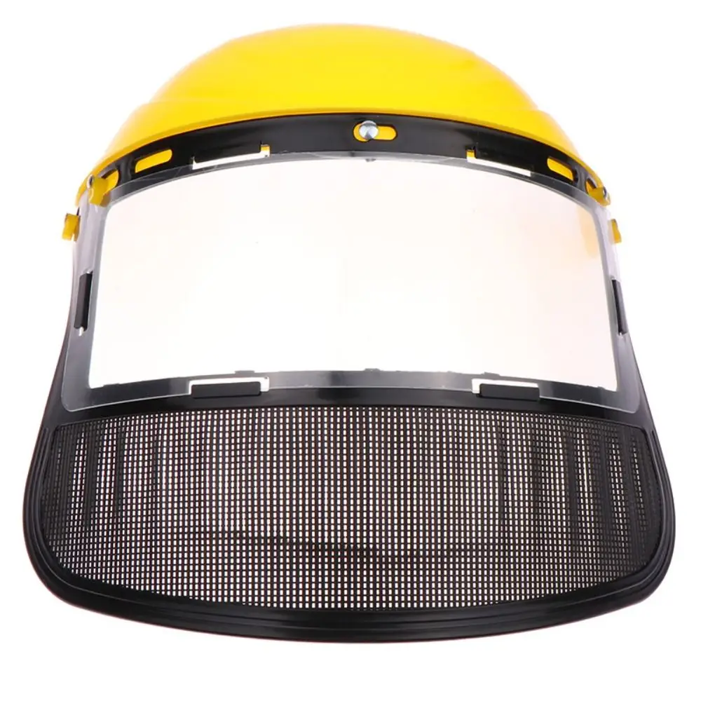 Impact Resistant Full Face Protective Mask Mesh PVC Safety Helmet Hat Forestry Protection Gardening Clear Face Shields Garden