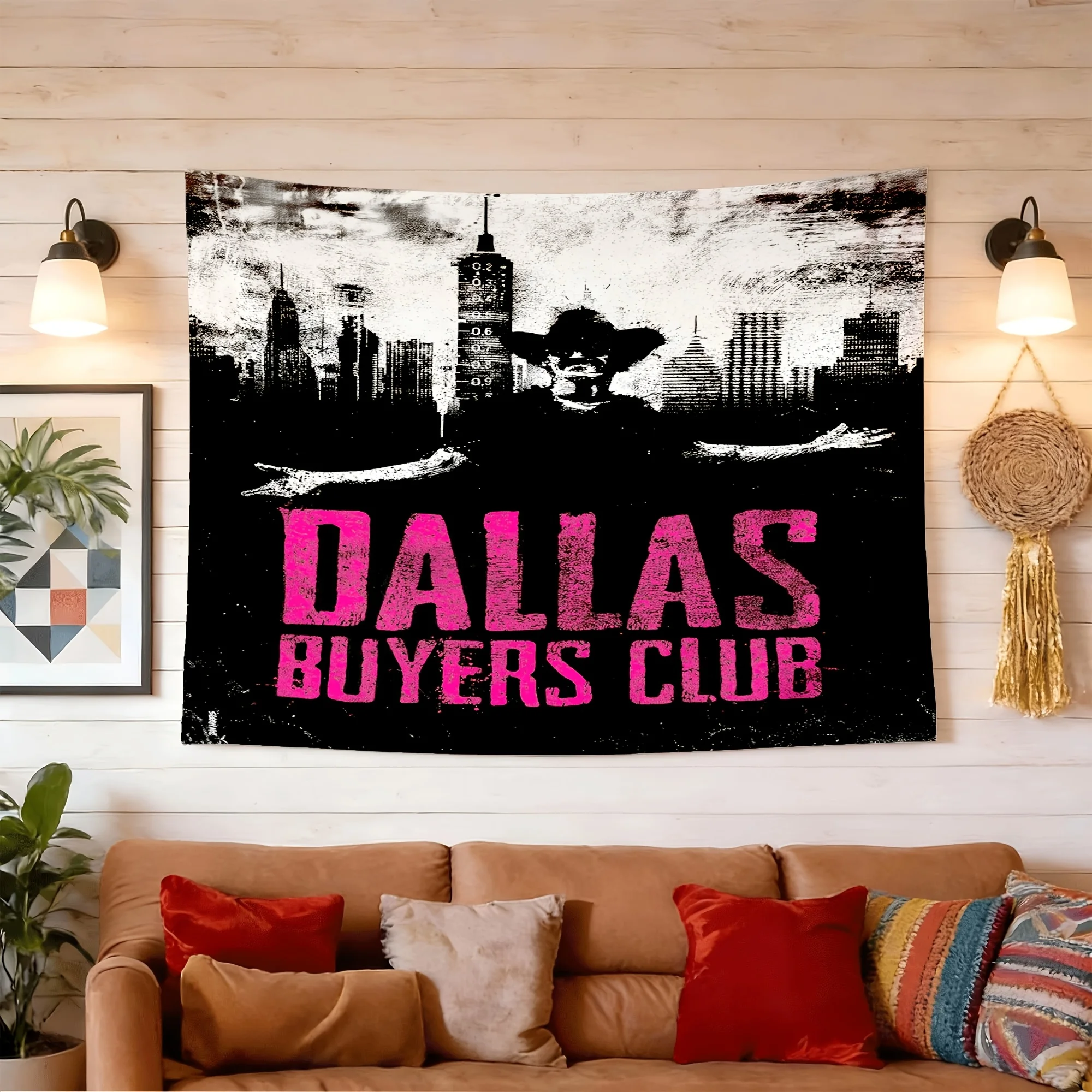 Dallas Buyers Club Movie Tapestry Wall Hanging - Iconic Film Poster Suitable for Bedroom, Dorm Decor, Themed Parties