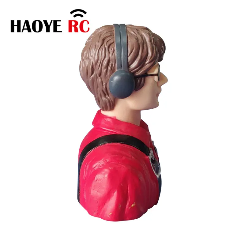 Haoye-figuras de pilotos a escala 1/6, modelo de juguete para Avión RC, accesorios de Hobby, Color rojo, 1 unidad