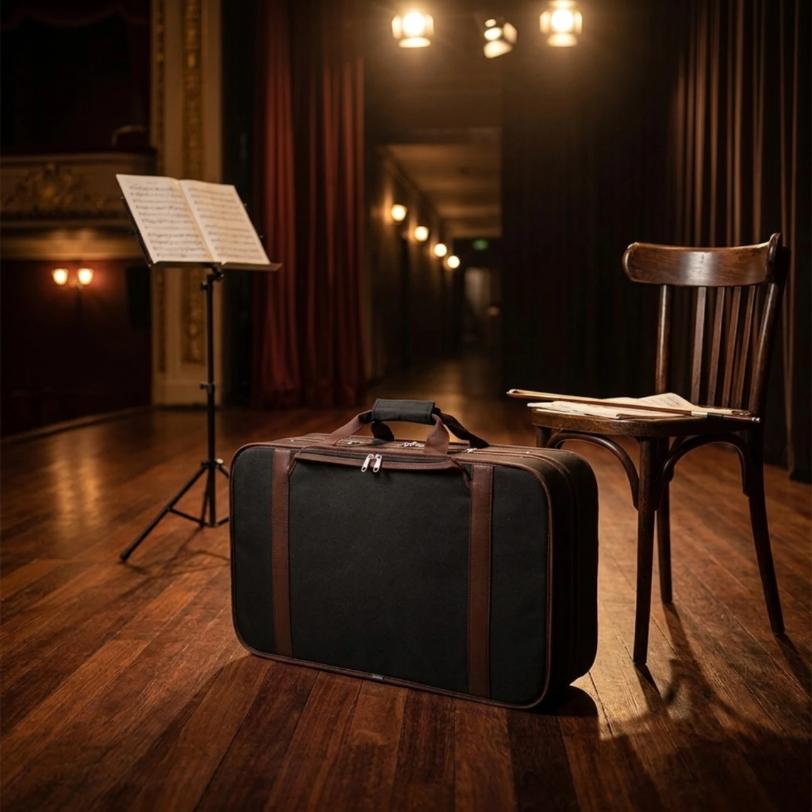 Four-Instrument Violin Case Padded Multiple Violin Case Professional Portable for Violinists, Rehearsals, Music Lessons
