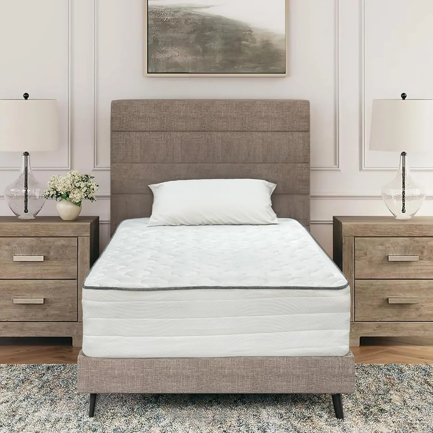 12 Inch Cool Memory Foam & Spring Hybrid Mattress with Breathable Cover - Tight Top - Rolled in a Box by Oliver & Smith