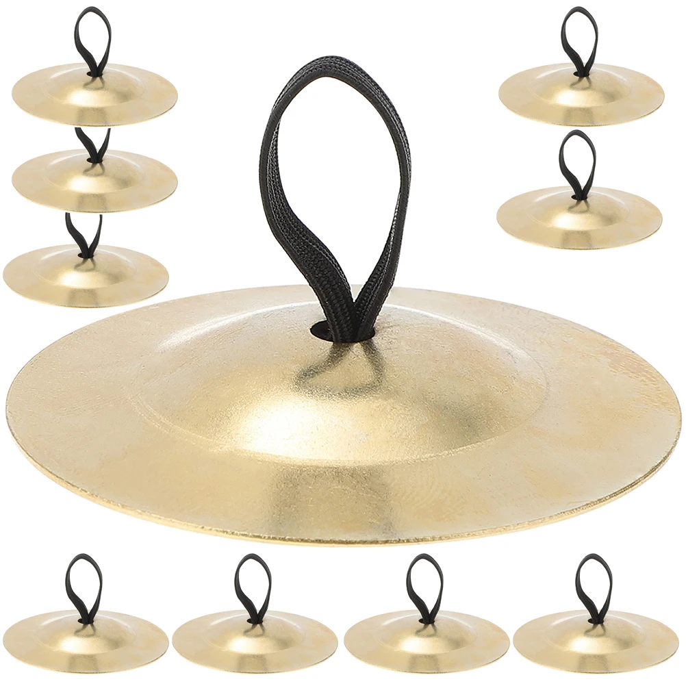 Picture 3: 5 Pairs Finger Cymbals Mini Musical Instruments for Kids Belly Dance Party Lightweight Durable Small Copper Cymbals Toys