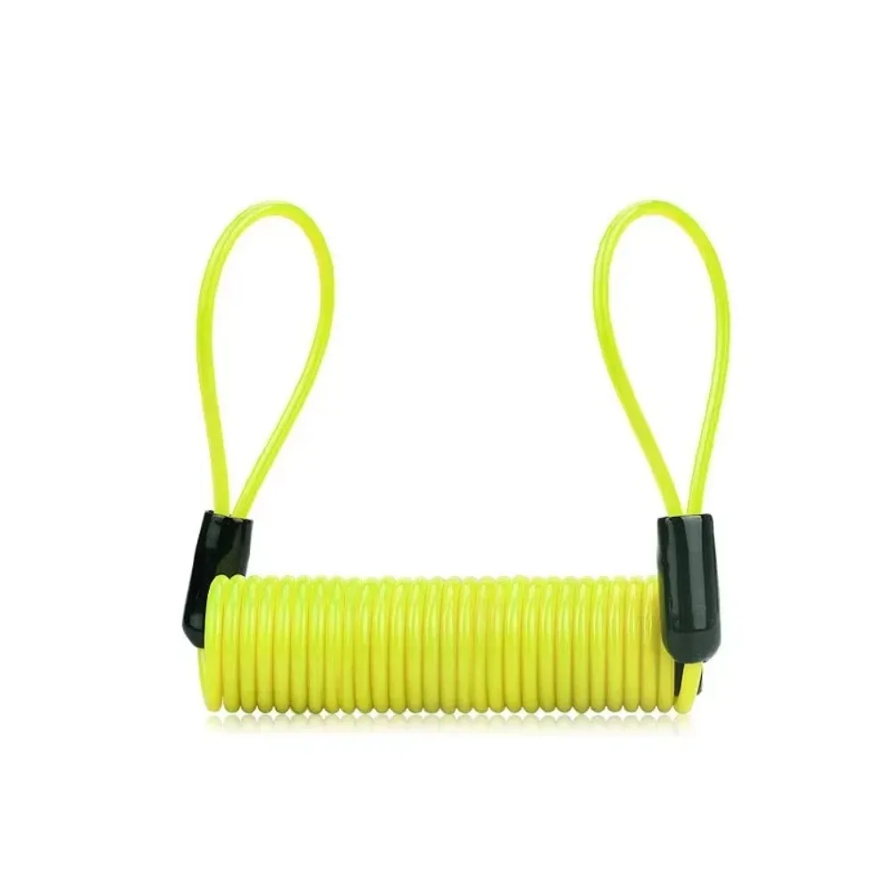 1.2M Yellow Anti-Theft Disc Lock with Rope Alarm Spring Cable Security Reminder for Motorcycle view 6