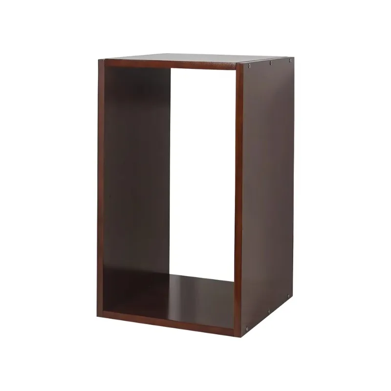 Solid Wood Simple Bookshelf Grid Cabinet Standing Type Book Storage Ladder Bookcase & Bookshelves