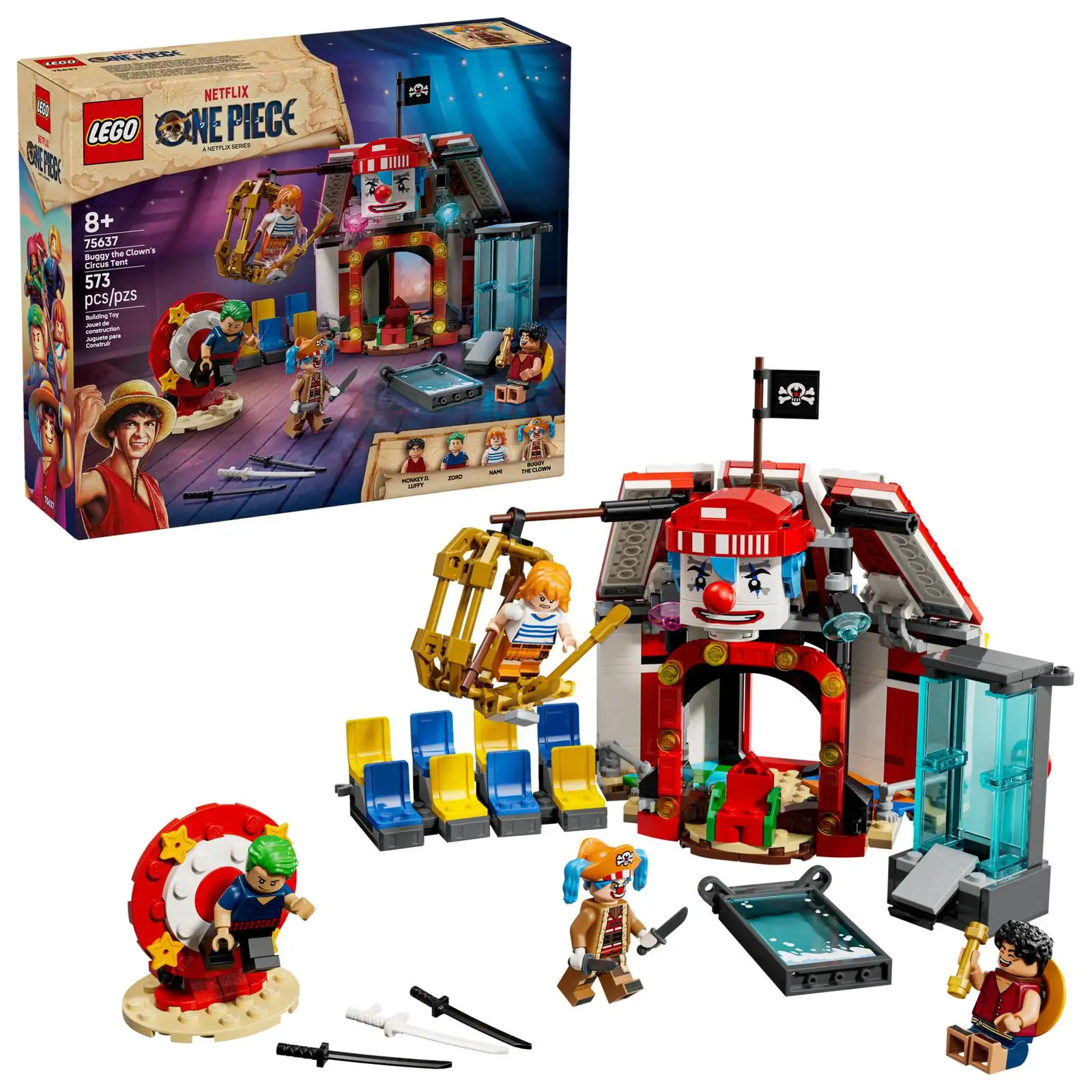 Liquid Modernity-King of Clown Lサイズのみ Review and Guide: LEGO® ONE PIECE Buggy The Clown's Circus Tent