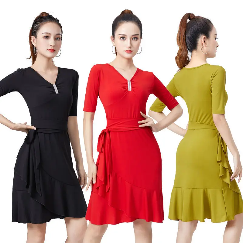 

Latin Dance Dress Women 2022 New Female Adult National Standard Latin Dance Dress Performance Competition Clothes