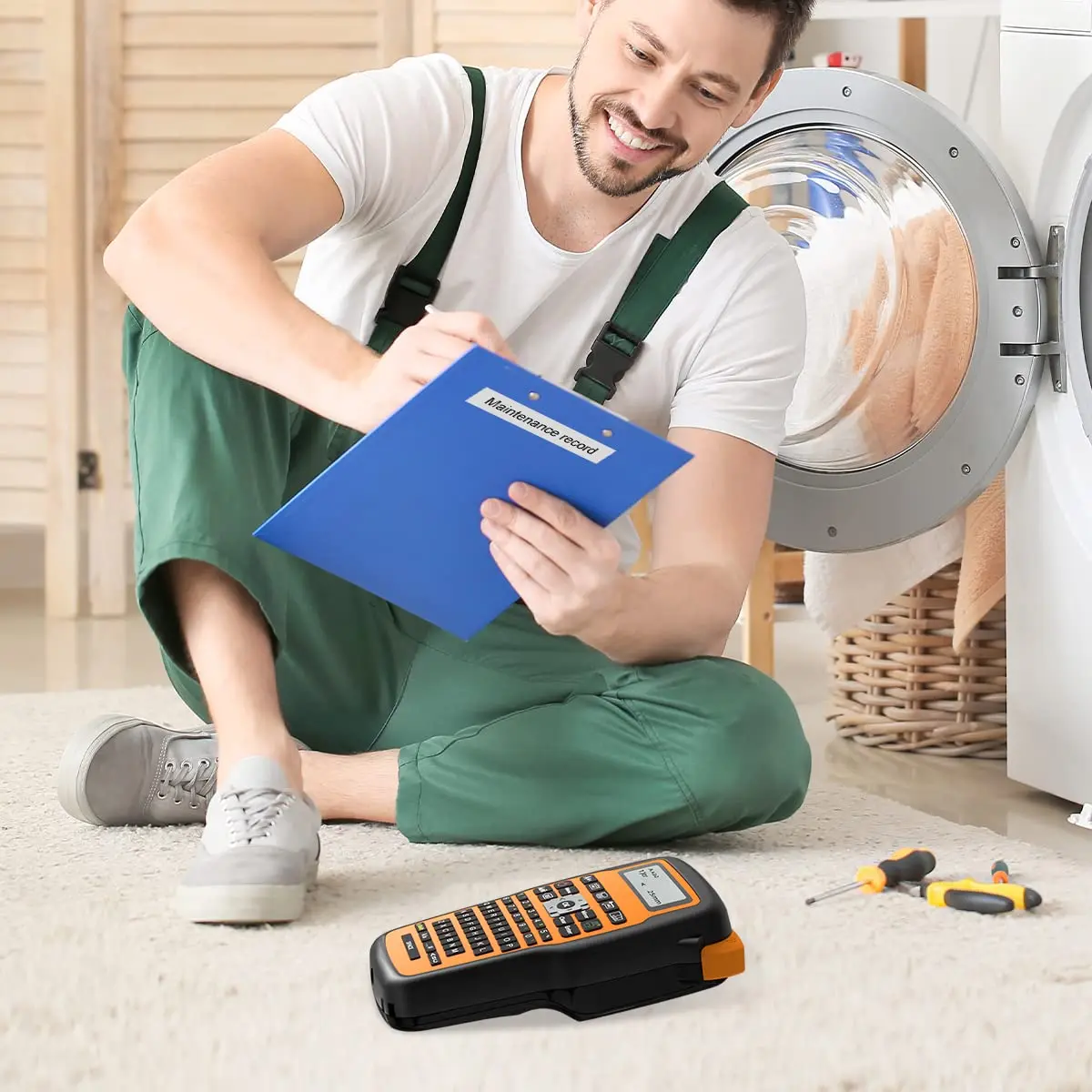 Handheld Label Maker para Cabo de Comunicação Etiqueta, compatível para Brother Ptouch Tze, Máquina de etiquetas E1000PRO, 203dpi