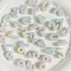UV Colorful Arabic Numerals Beads For Jewelry Making Children Intelligence DIY Decorations Phone Chain Keychain Hair Accessories