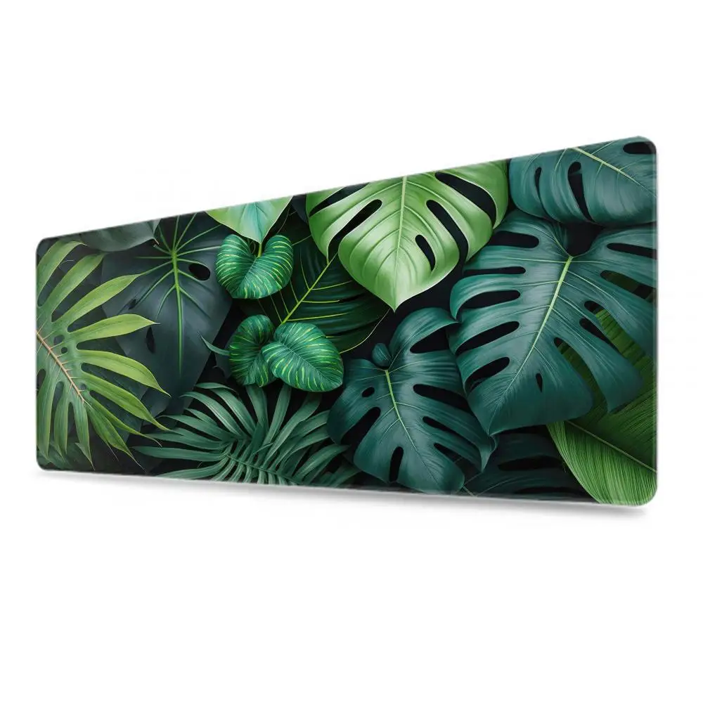 Green Tropical Plant Mouse Pad Gamer Accessory Large Home Mousepad E-sports keyboard pad Soft Carpet Non-Slip Computer Table Mat