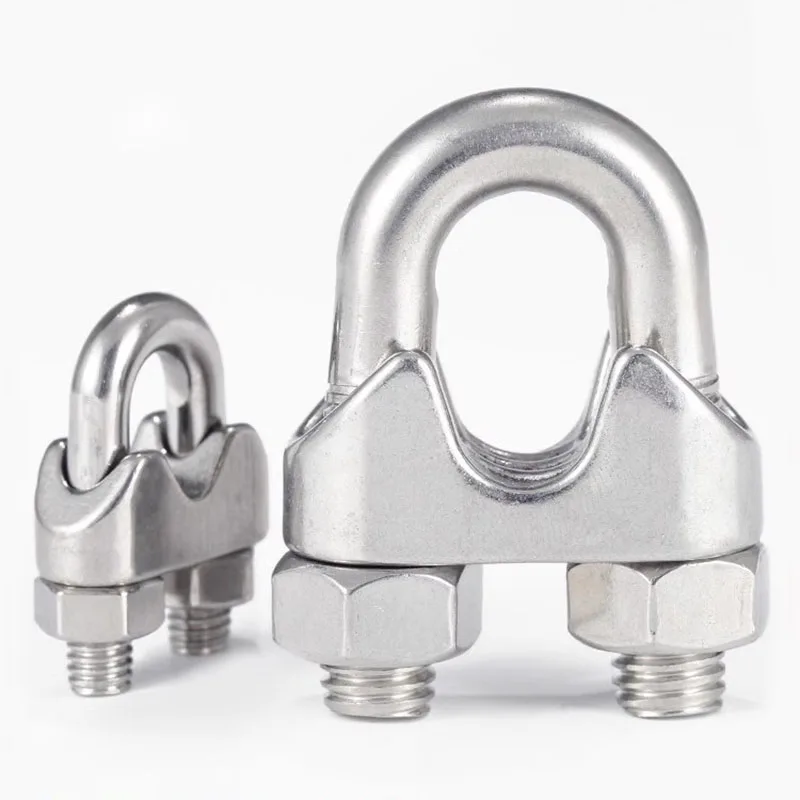 U Type Clamp Wire Rope Clips M2/3/4/5/6/8/10/12/14  Wire Rope Clip Cable Bolts Rigging Hardware Clamps 304 Stainless Steel