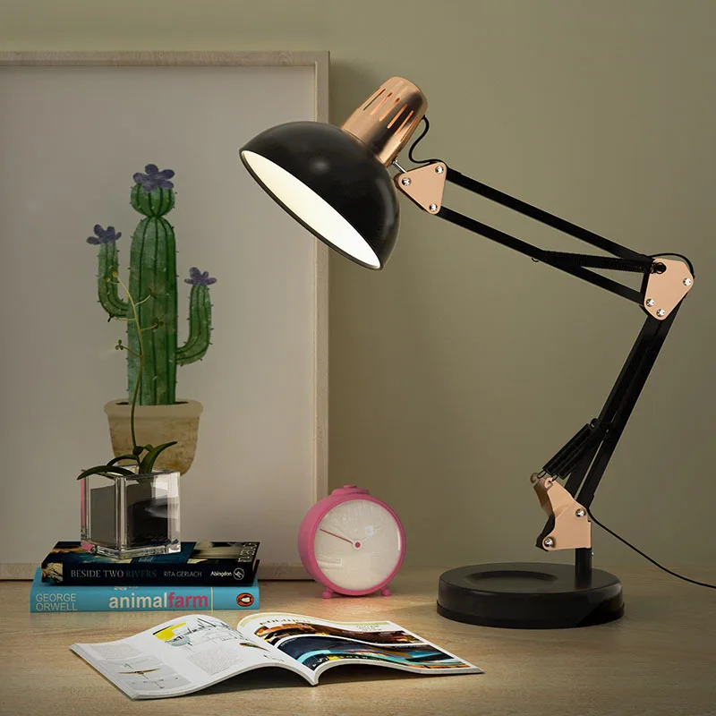 LED Plug-in Eye Protection Desk Reading Desk Lamp Modern Foyer Living Room Minimalist Creative Robotic Arm Desk Lamp