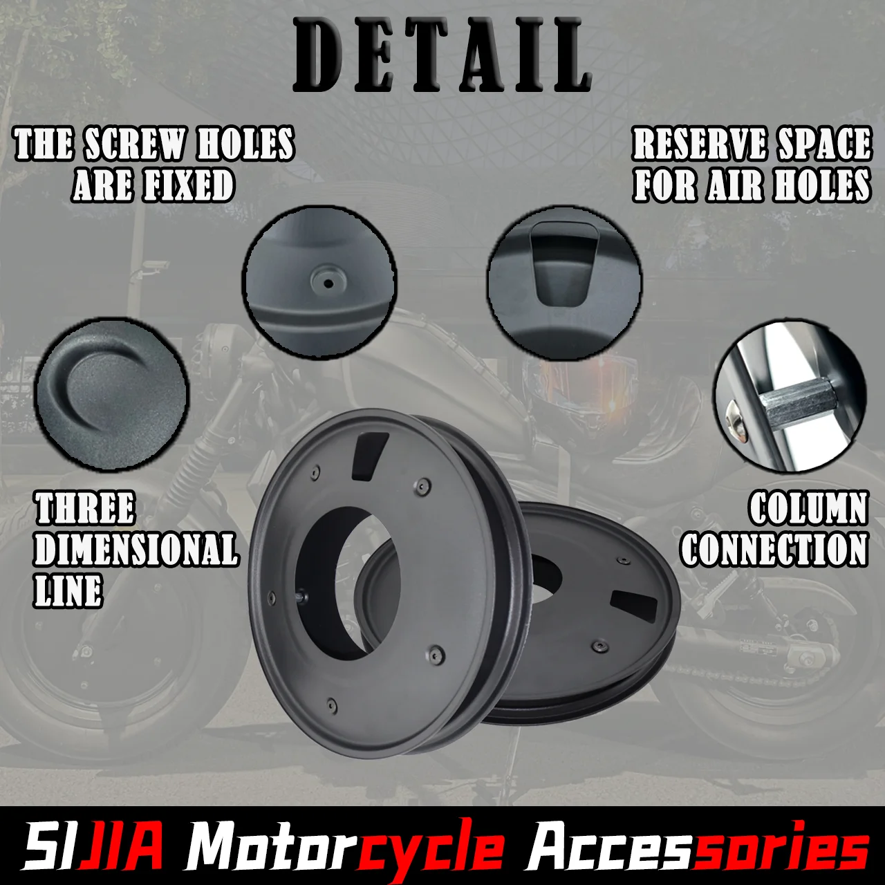 Suitable for Honde Rebels cmx300/cmx500 Modified Hub Cover Universal Closed Black Retro Decorative Cover 2017-2023