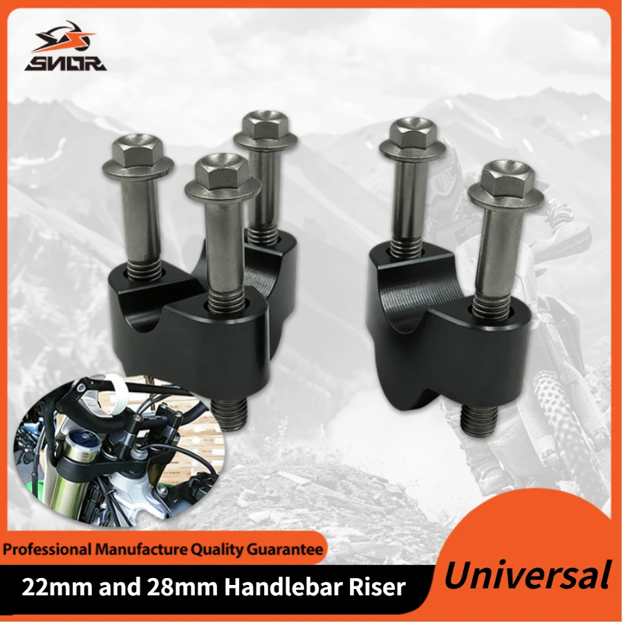 

SNOR Motorcycle1/8" 7/8'' 22MM 28MM Handlebar Risers Bar Mount Clamp For HONDA KTM KAWASAKI Yamaha Suzuki Dirt Bike Enduro