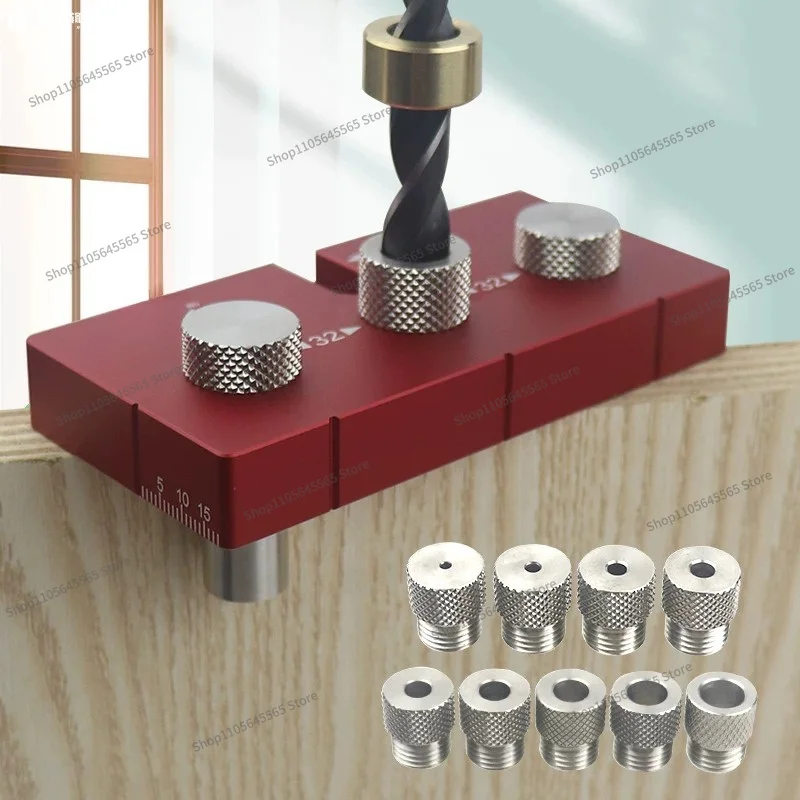 For Multi Functional Woodworking Vertical Hole Opener, Round Tenon Auxiliary Drilling, Marking and Positioning Tool