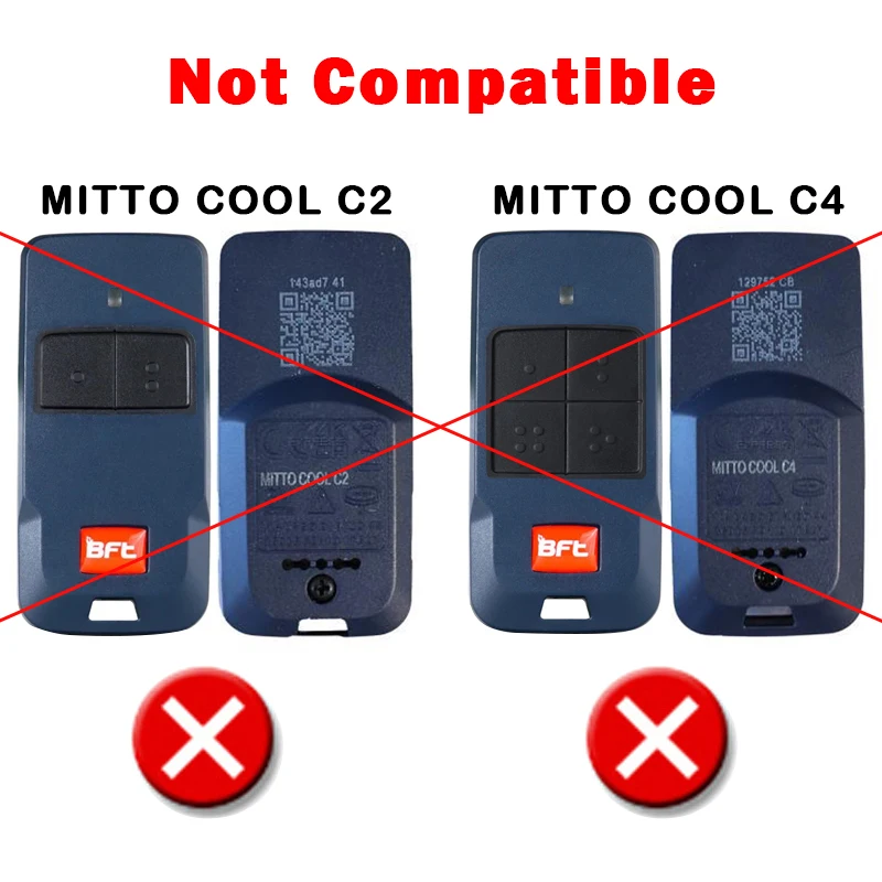 BFT B RCB02 RCB04 MITTO 2 4 Remote Control 433MHz Rolling Code BFT MITTO2 MITTO4 RCB 02 04 KLEIO Garage Door Remote Control