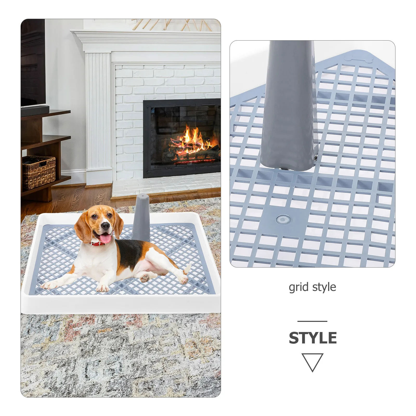 

Indoor Dog Potties Plastic Puppy Toilet Anti-Slide Pet Accessory Easy to Disassemble Clean for Small Medium Dogs