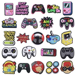 Dijes de zapatos de Gamepad para Crocs, sandalias, zuecos, insignias para hombres, niños, Jeans, niños, niñas, decoraciones, hebilla, accesorios para zapatos