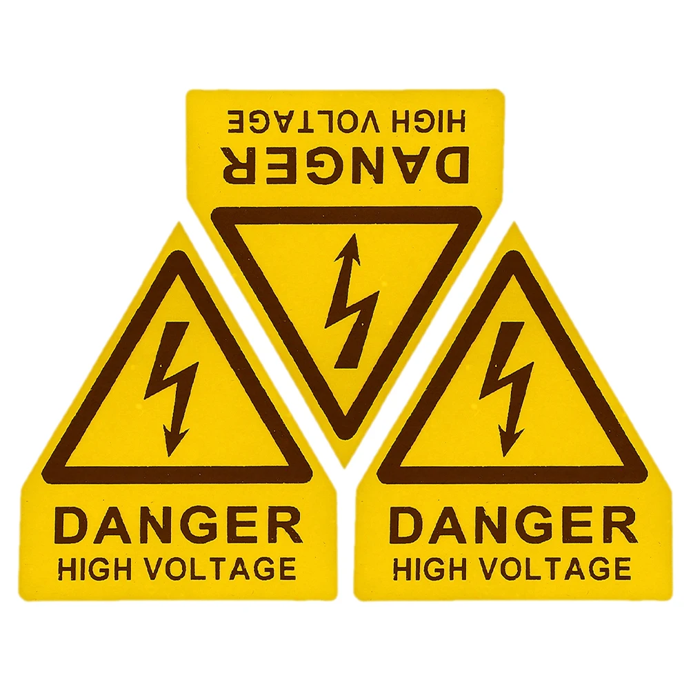 

3 Pcs Safety Warning Signs Electric Shocks Caution Stickers Logo Electrical Panel Labels