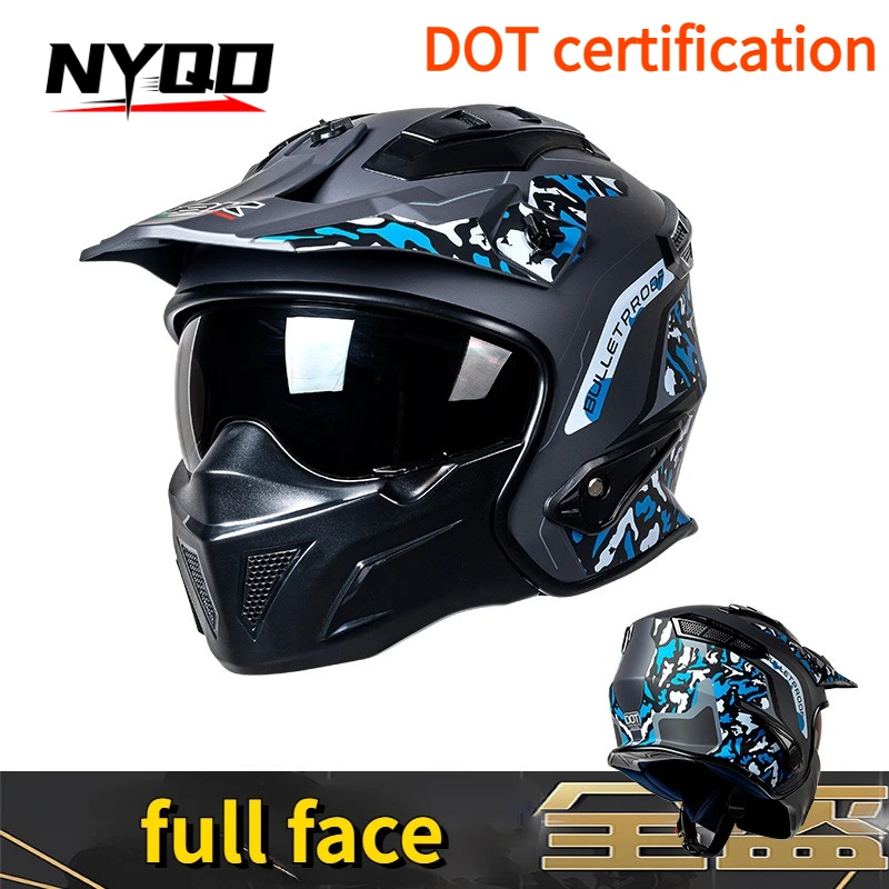 New Motorcycle Helmet Full Face Helmets Modular High Quality Dot ECE Approved Personality Off Road Interchangeable