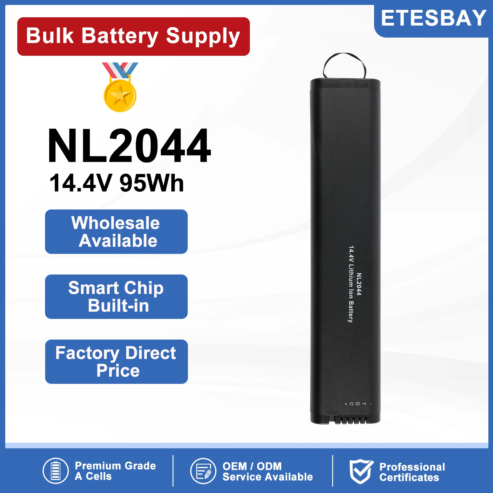 ETESBAY NL2044 Battery for  IWATSU DM-900A Optical isolator B-ultrasound machine battery NL2044LV NL2044HD NL2044HD2