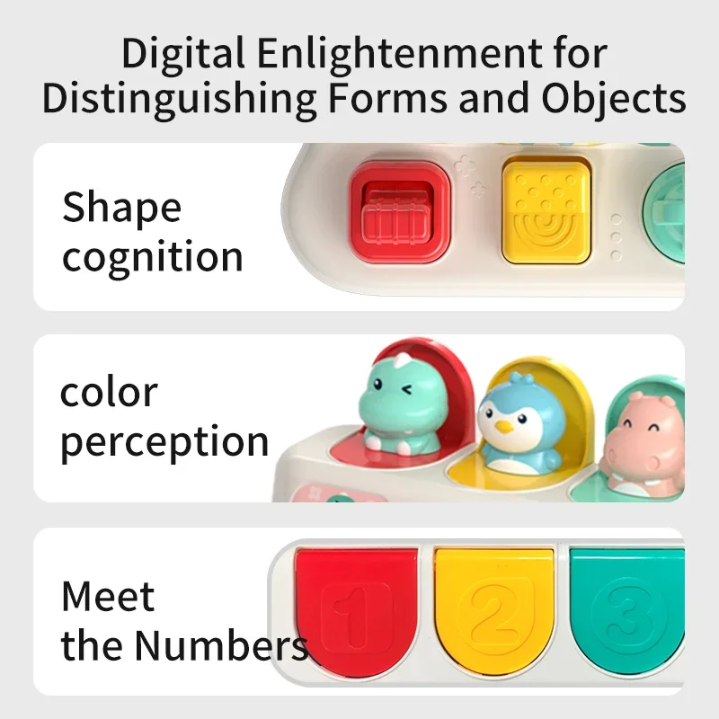 Interruttore del traffico degli animali Macchina da gioco per l'educazione precoce del bambino Flessibilità delle dita dei bambini Scatola di interruttori di sicurezza Giocattoli Regali giocattolo di sviluppo