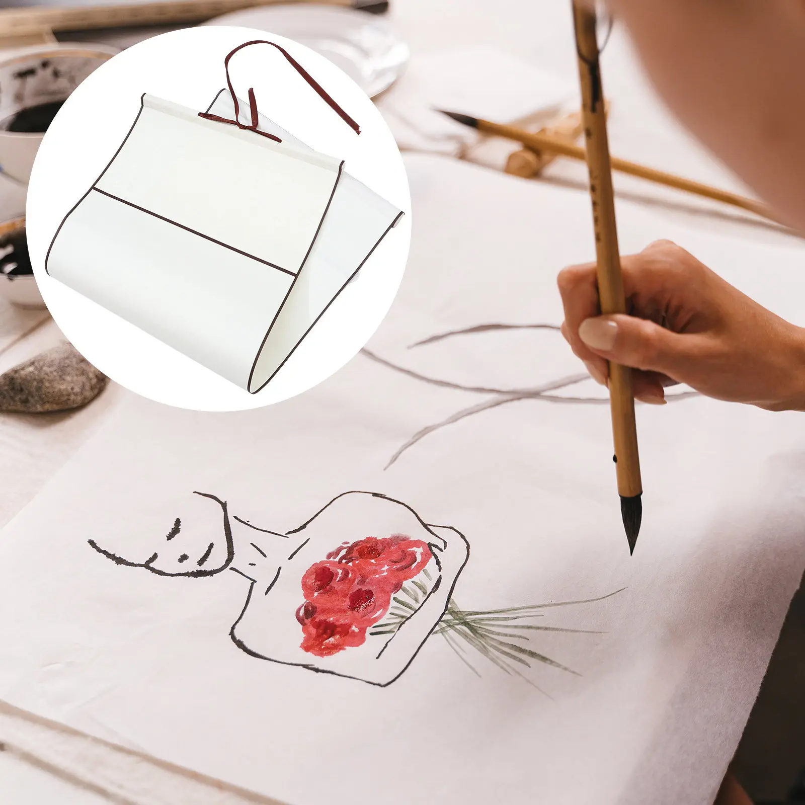 Papel Xuan en Rollo para Colgar, Papel de Arroz Chino para Caligrafía, Pintura, Absorción de Tinta, Decoración de Pared, Hogar, Sala de Estar