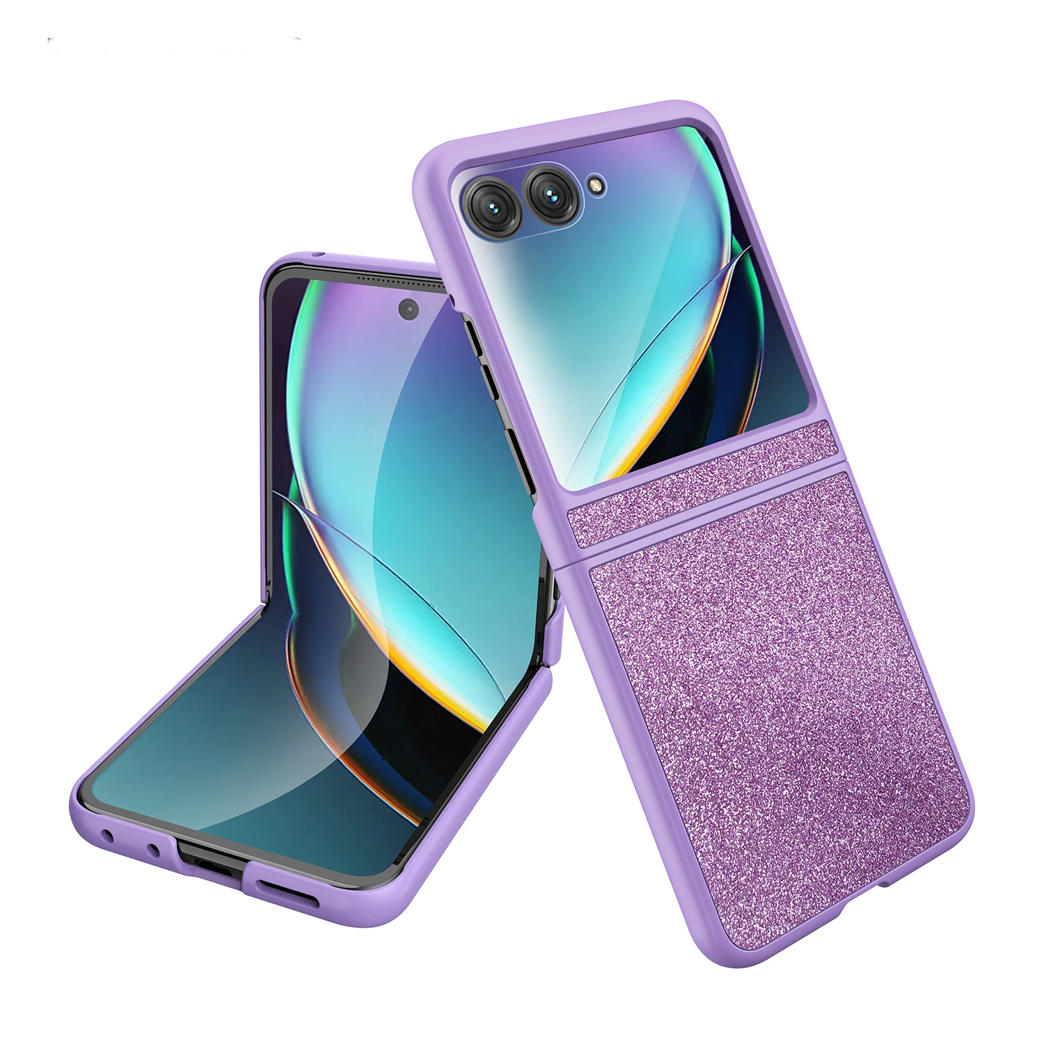 For Moto Motorola Razr 50 Luxury Thin Sparkling Matte Colorful Shock Proof Protection Phone Case Cover_voghion.com