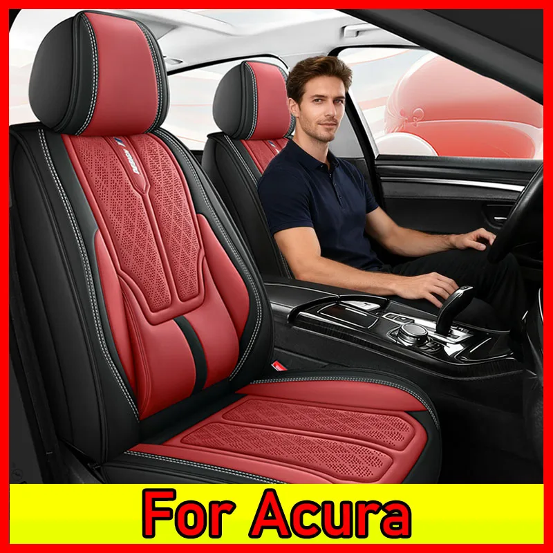

For Acura Leather Car Seat Cover Full Set Breathable Automotive Waterproof Seat Protectors Universal Fit for Most Automotive