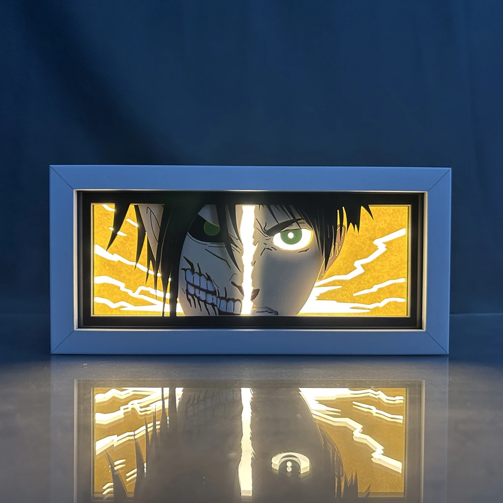 Boîte à lumière LED personnalisée en papier découpé avec cadre en bois MDF, lampe d'illusion 3D pour chambre à coucher et décoration de la maison, vente en gros