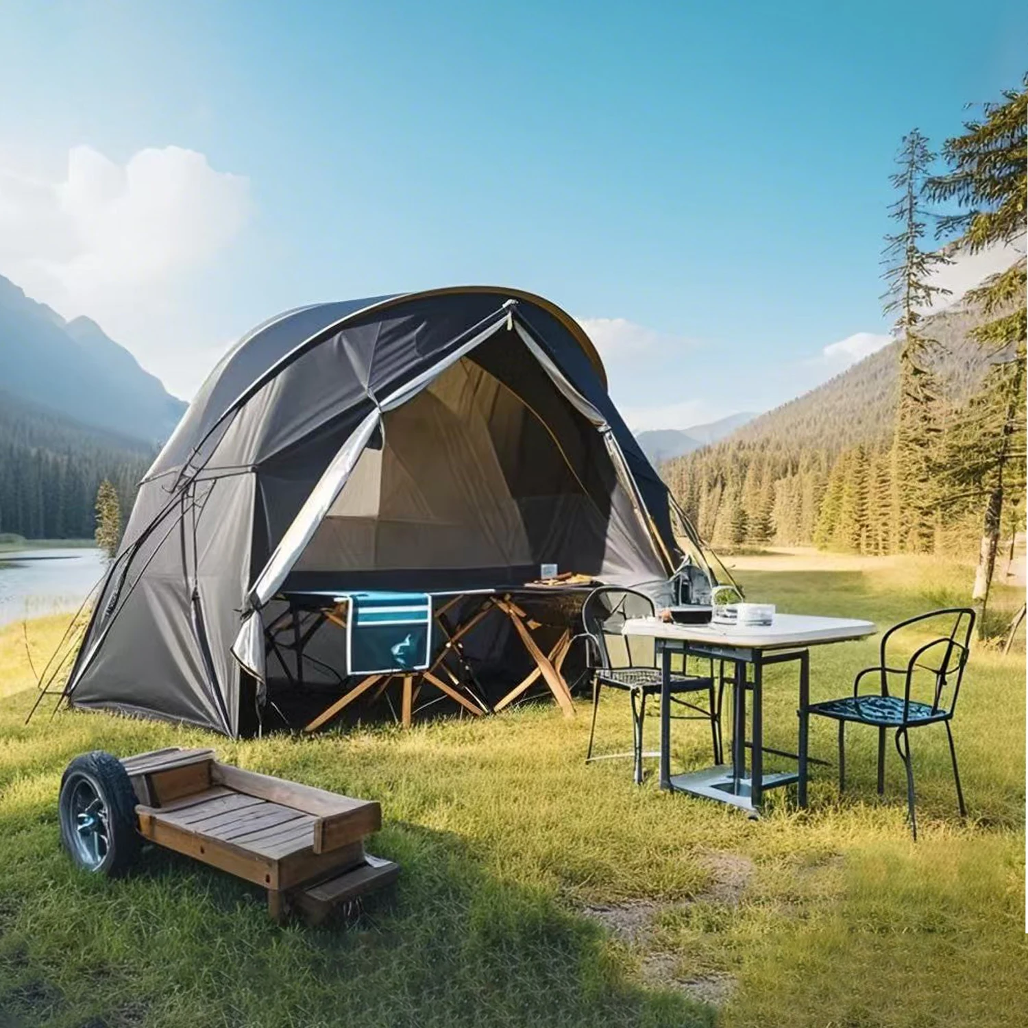 

1 Person Camping Tent, Waterproof Windproof Silver Coated Dome Tent, Portable UV Protection Outdoor Shelter for Hiking Fishing